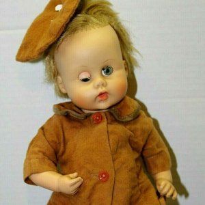 Vintage AM Char Blonde Sleepy Eyes Rubber Doll 12"